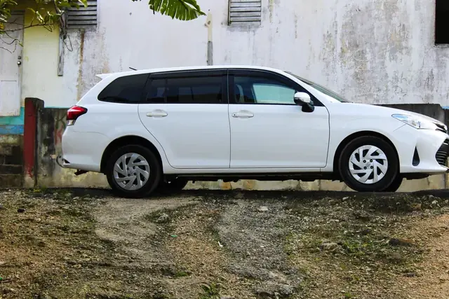 White Toyota Corolla Fielder estate, example photo